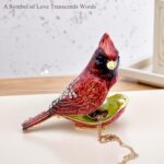Luxury Red Cardinal Bird Gifts Jewelry Trinket Boxes Hinged.Decorative Keepsake ... - Image 4