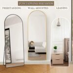 OGCAU Floor Mirror Full Length, 56"x20" Arched-Top Full Body Mirror, Hanging or ... - Image 6