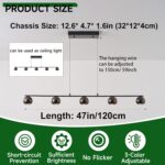 ORANOOR Modern LED Pendant Lights, Dimmable 47in Linear Globe LED Chandelier Lig... - Image 5