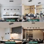 ORANOOR Modern LED Pendant Lights, Dimmable 47in Linear Globe LED Chandelier Lig... - Image 7