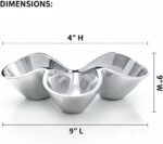 nambe Bella Triple Condiment Server | 3 Part Divided Serving Tray for Condiments... - Image 3