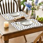 Abstract Black Dots Placemats Set of 4, Placemats for Dining Table,Heat Resistan... - Image 5