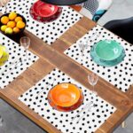 Abstract Black Dots Placemats Set of 4, Placemats for Dining Table,Heat Resistan... - Image 6