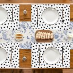 Abstract Black Dots Placemats Set of 4, Placemats for Dining Table,Heat Resistan... - Image 8