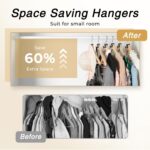 HOUSE DAY Space Saving Hanger Hooks 60 Pack, Black Clothes Hanger Connector Hook... - Image 3