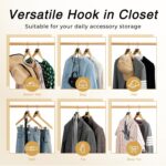 HOUSE DAY Space Saving Hanger Hooks 60 Pack, Black Clothes Hanger Connector Hook... - Image 4