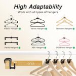HOUSE DAY Space Saving Hanger Hooks 60 Pack, Black Clothes Hanger Connector Hook... - Image 5
