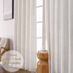 Aiyufeng Natural Curtains for Bedroom 63 Inch Length 2 Panel Set, Light Filterin... - Image 7