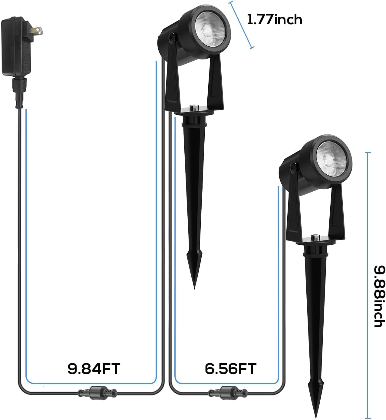 Banord Outdoor Landscape Lighting, 6 Pack Outdoor Spot Lights, Low Voltage LED L... - Image 4
