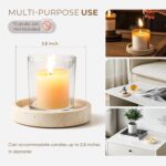 Candle Holders Italy Premium Natural Marble Candlestick Holder for Jar Pillar Ca... - Image 4