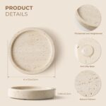 Candle Holders Italy Premium Natural Marble Candlestick Holder for Jar Pillar Ca... - Image 5