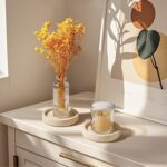 Candle Holders Italy Premium Natural Marble Candlestick Holder for Jar Pillar Ca... - Image 6