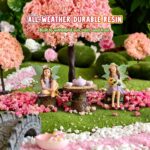DONABELA Fairy Garden Kit Figurine Set Supplies 2 Fairies Table 2 Chairs Teapot ... - Image 3