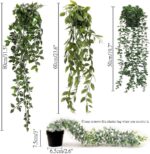 KIRIFLY Fake Plants Artificial Indoor Faux Hanging Plants Greenery Eucalyptus Gr... - Image 4