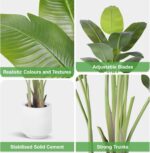 Artificial Bird of Paradise Plant 4Ft Tall Fake Tropical Palm Tree Large Fake Pl... - Image 7