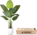 Artificial Bird of Paradise Plant 4Ft Tall Fake Tropical Palm Tree Large Fake Pl... - Image 10