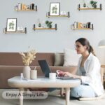 Floating Shelves, 24 Inches, Easy to Install, Wall Mounted, Set of 3, Rustic Woo... - Image 3