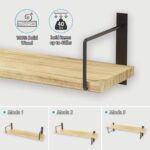 Floating Shelves, 24 Inches, Easy to Install, Wall Mounted, Set of 3, Rustic Woo... - Image 6