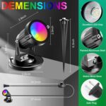 FZWLE Christmas Spot Lights Indoor, 5W RGBW Uplighting 16 Color Changing Up Ligh... - Image 5