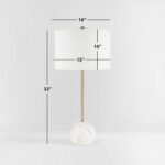 SAFAVIEH Lighting Collection Kyrene Contemporary Gold/White Marble 32-inch Table... - Image 4