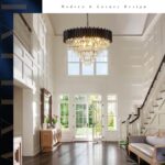 A AXILIXI Large Crystal Chandeliers Modern 30”Black Ceiling Chandelier Light Fix... - Image 4