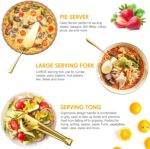 Patelai Serving Utensils Set Include Stainless Steel Large Spoons Slotted Spoons... - Image 4