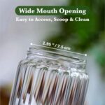 Decorative Borosilicate Glass Jar with Screw Top Airtight Wooden Lid, 28 oz/850m... - Image 5