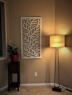 VIMA (Leaf Veins) Decorative Wall Art Panel - 48" L x 24" W x 3/8" H, White Colo... - Image 3