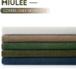 MIULEE Moss Green Couch Pillow Covers 18x18 Inch, Set of 2 Soft Chenille Decorat... - Image 5