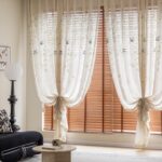 Rustic Semi Sheer Curtain Linen Luxury Window Drapes Birds Leafs Pattern Light F... - Image 4