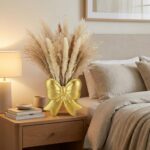 Jingmore Gold Bow Vase Coquette Ceramic Vase Pen Holder Makeup Brush Holder Cont... - Image 3