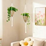 RAINFLOW Macrame Plant Hanger - 5 PCS Hanging Planters for Indoor Plants Outdoor... - Image 5