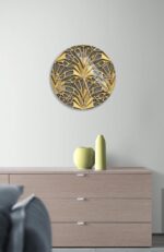 Gold Geometric Wall Clock, Modern Abstract Home Decor, Luxury Tempered Glass Sil... - Image 8