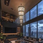 Extra Large Staircase Chandeliers 9-Tier Black and Gold Chandelier Luxury Long C... - Image 5
