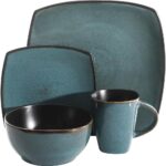 Gibson Elite Soho Lounge 16 Piece Dinnerware Set, Teal - Image 3