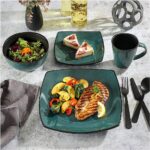 Gibson Elite Soho Lounge 16 Piece Dinnerware Set, Teal - Image 6