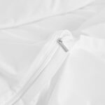 Pure Mulberry Silk 22 Momme Duvet Cover Set - 3 Piece Set - Queen Cream Solid - ... - Image 5