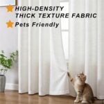 Light Filtering Curtains 84 Inch Length 2 Panels Set Sheer Privacy Curtains for ... - Image 4