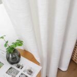 Light Filtering Curtains 84 Inch Length 2 Panels Set Sheer Privacy Curtains for ... - Image 8
