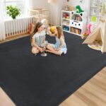 Large Area Rugs for Bedroom Living Room - 4x6 Feet Ultra Soft Dark Grey Rug Thic... - Image 4