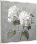 Amanti Art Framed Canvas Wall Art 30x30 White Hydrangeas by Danhui Nai, Framed W... - Image 3