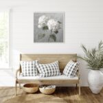 Amanti Art Framed Canvas Wall Art 30x30 White Hydrangeas by Danhui Nai, Framed W... - Image 6