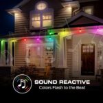 Monster 24 Foot Premium Outdoor Smart RGB+IC+WW String Lights, 12 Bulb Color Flo... - Image 5