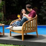 Cambridge Casual Bronte 3-Piece Teak Outdoor Lounge Set – 2 Oversized Lounge Cha... - Image 3
