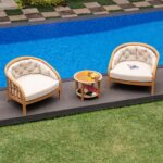 Cambridge Casual Bronte 3-Piece Teak Outdoor Lounge Set – 2 Oversized Lounge Cha... - Image 4