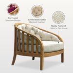 Cambridge Casual Bronte 3-Piece Teak Outdoor Lounge Set – 2 Oversized Lounge Cha... - Image 9