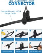 SUNVIE 12W Low Voltage Landscape Lights LED Landscape Lighting with Connectors 1... - Image 6