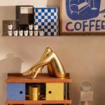 Gold Legs Sculpture, Maximalist Resin Statue Home Decor, Abstract Art Figurine f... - Image 5