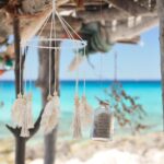 Bohemia Style Leaf Wall Pendant Tassel Hanging Ornament Beige Metal Ring Decorat... - Image 6