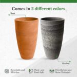 Algreen 43729 Acerra Weather Protected Recycled Composite Vase Planter Pot, Indo... - Image 6